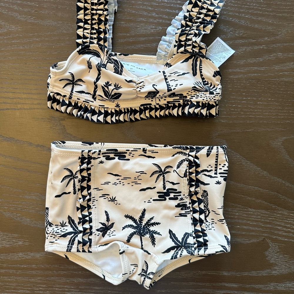 Janie and Jack geo trim safari swimsuit